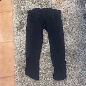 Lulu leggings polka dot high waisted cropped